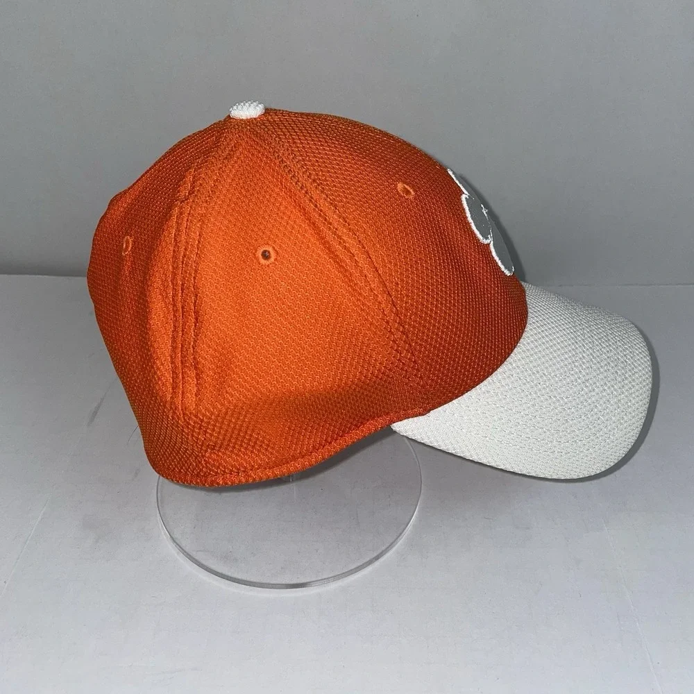 New Era 39THIRTY‎ Clemson Tigers Hat Orange White Mesh Stretch Fit Small Medium